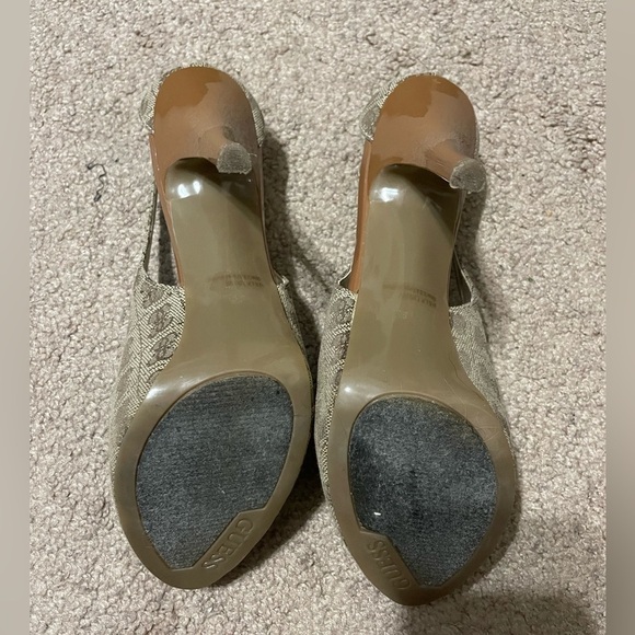 GUESS Beige and brown GG high heels size 8M - Picture 5 of 12